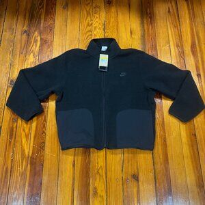 Nike Club Winterized Fleece Sherpa Jacket Black Men's Size Small FB8386-010 NWT